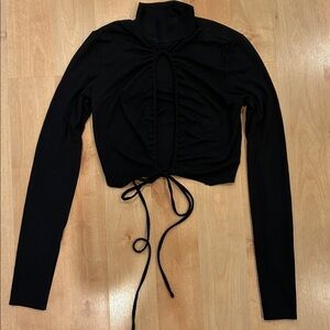 Forever 21 Open Chest Long Sleeve Crop Top size small